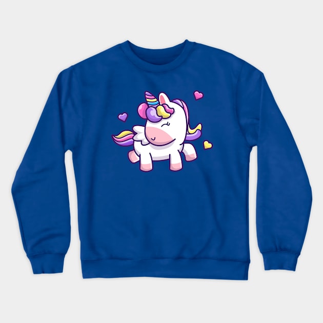 Cute Unicorn Dancing Cartoon Crewneck Sweatshirt by Catalyst Labs